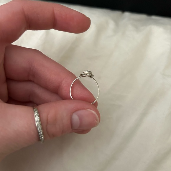 Tiny Turquoise Sterling Silver Ring - Picture 2 of 3